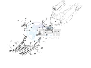 Liberty 50 2t Sport drawing Central cover - Footrests