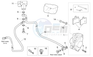 Atlantic 125 e3 drawing Rear master brake cylinder