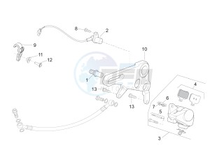 RSV4 1000 RR E4 ABS (NAFTA) drawing Rear brake caliper