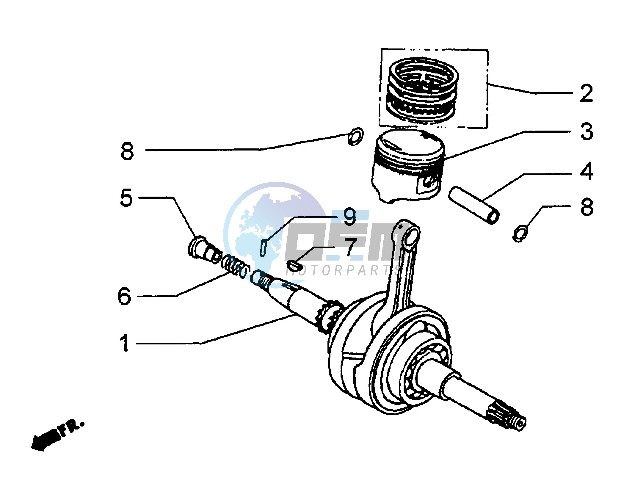 Drive shaft - Cylinder - Piston