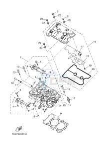 MTM690 XSR700 (B347 B347 B347 B347) drawing CYLINDER HEAD