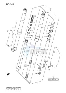 RM-Z250 (E3-E28) drawing FRONT DAMPER (MODEL K8 K9)