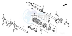 CB600FA39 Europe Direct - (ED / ABS ST 25K) drawing GEARSHIFT DRUM