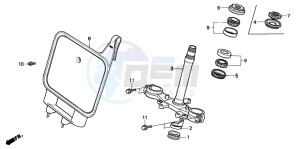 CR80R drawing STEERING STEM