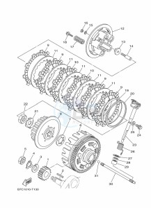 XT250 (B7C3) drawing CLUTCH