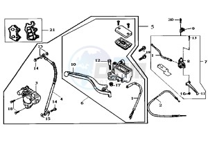 SUPER DUKE - 150 cc drawing FRONT BRAKE SYSTEM