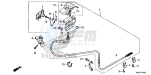 NC700SDC drawing PARKING BRAKE LEVER