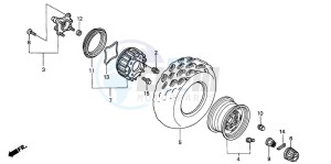 TRX650FA drawing FRONT WHEEL