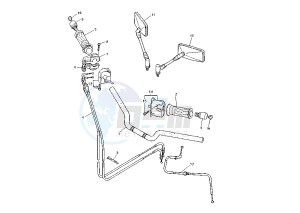 XJR-XJR SP 1300 drawing STEERING HANDLE -CABLE