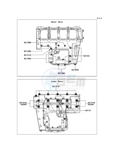 Z750R ZR750NBF FR GB XX (EU ME A(FRICA) drawing Crankcase Bolt Pattern