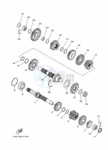 YZF250-A (B6P2) drawing TRANSMISSION