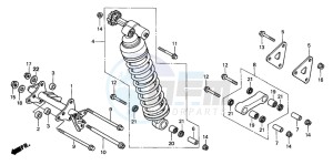 XL1000V VARADERO drawing REAR CUSHION (XL1000V)