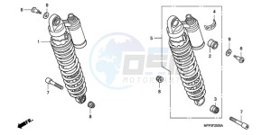 CB1300SA9 Europe Direct - (ED / ABS BCT MME TWO TY2) drawing REAR CUSHION