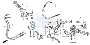 CBR600RA9 Korea - (KO / ABS) drawing HANDLE LEVER/SWITCH/CABLE