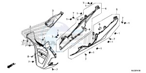 NC750JF Vultus - NC750J Europe Direct - (ED) drawing UNDER COWL