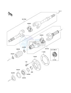 KAF 620 P [MULE 4000] (P9F-PAF) PAF drawing DRIVE SHAFT-REAR