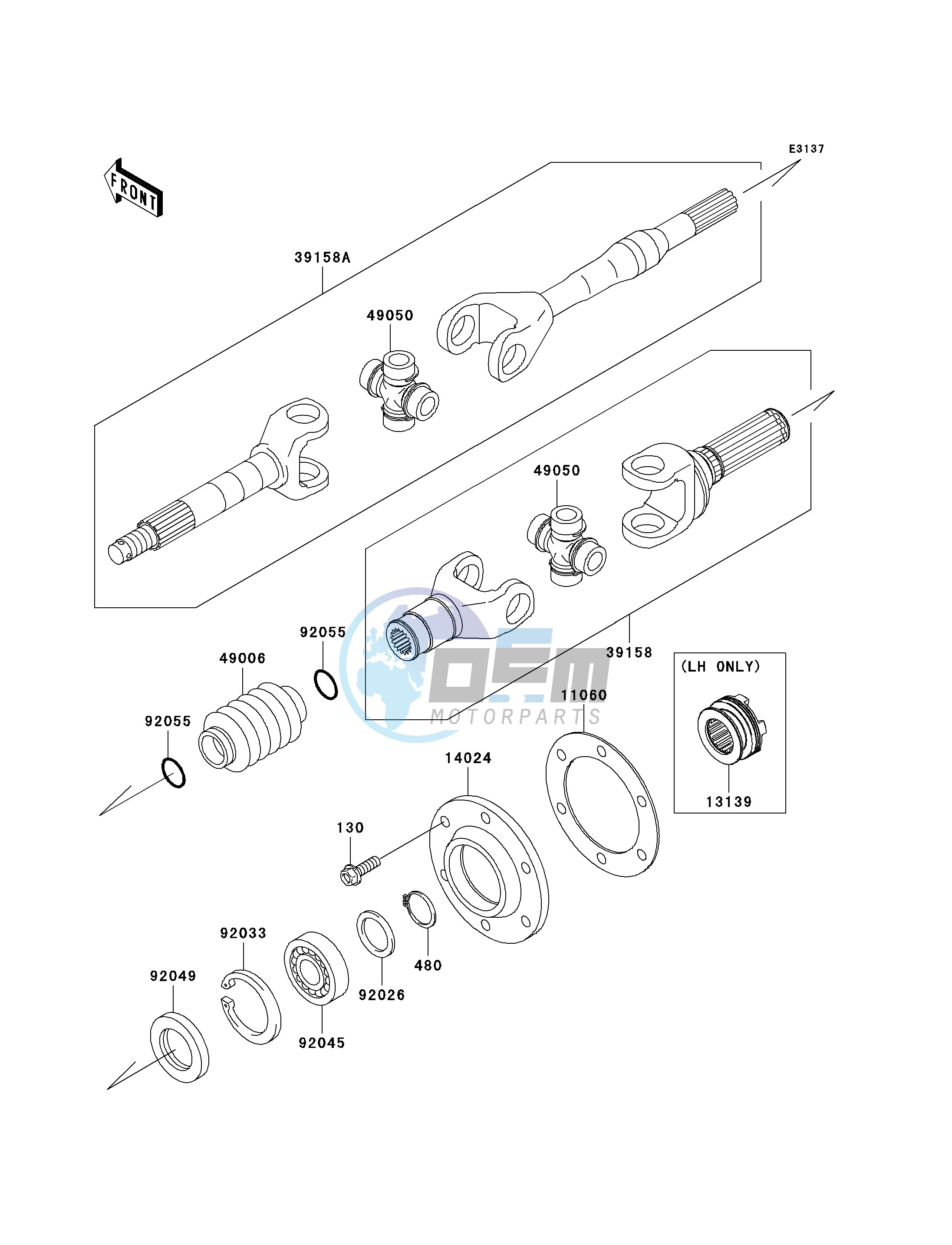 DRIVE SHAFT-REAR