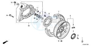 SH300AB drawing REAR WHEEL/ SWINGARM