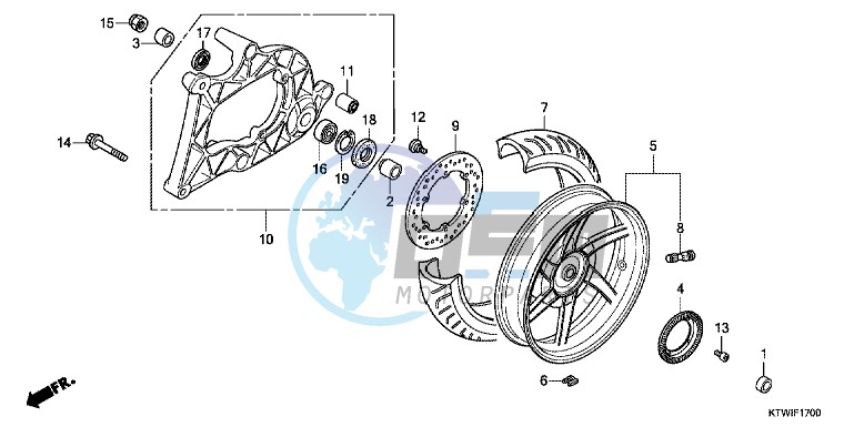 REAR WHEEL/ SWINGARM