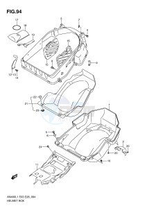 AN400 (E03) Burgman drawing HELMET BOX