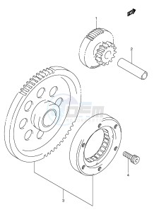 AN400 (E2) Burgman drawing STARTER CLUTCH