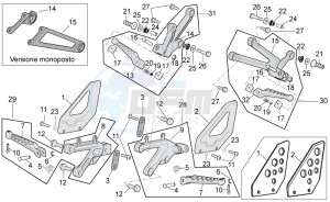 RSV 2 1000 drawing Foot rests