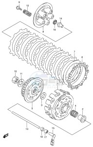 RM125 (E2) drawing CLUTCH (MODEL W X Y)