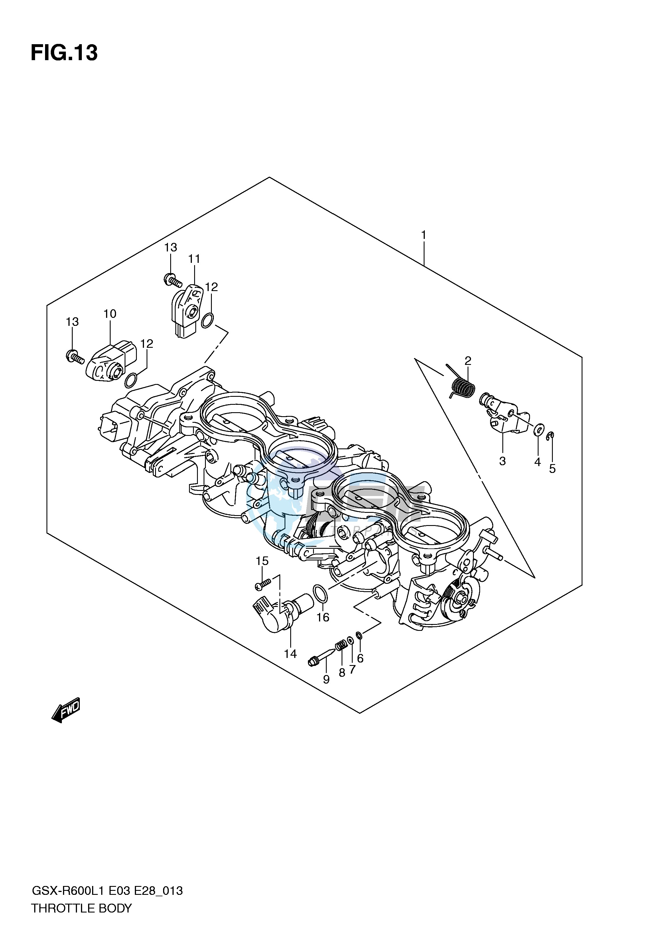 THROTTLE BODY (GSX-R600L1 E33)