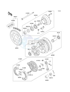 KH 125 M [2000] (M5-M9) drawing REAR HUB