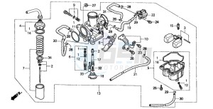 TRX250 RECON drawing CARBURETOR