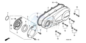 PES125R9 UK - (E / MKH STC) drawing LEFT CRANKCASE COVER