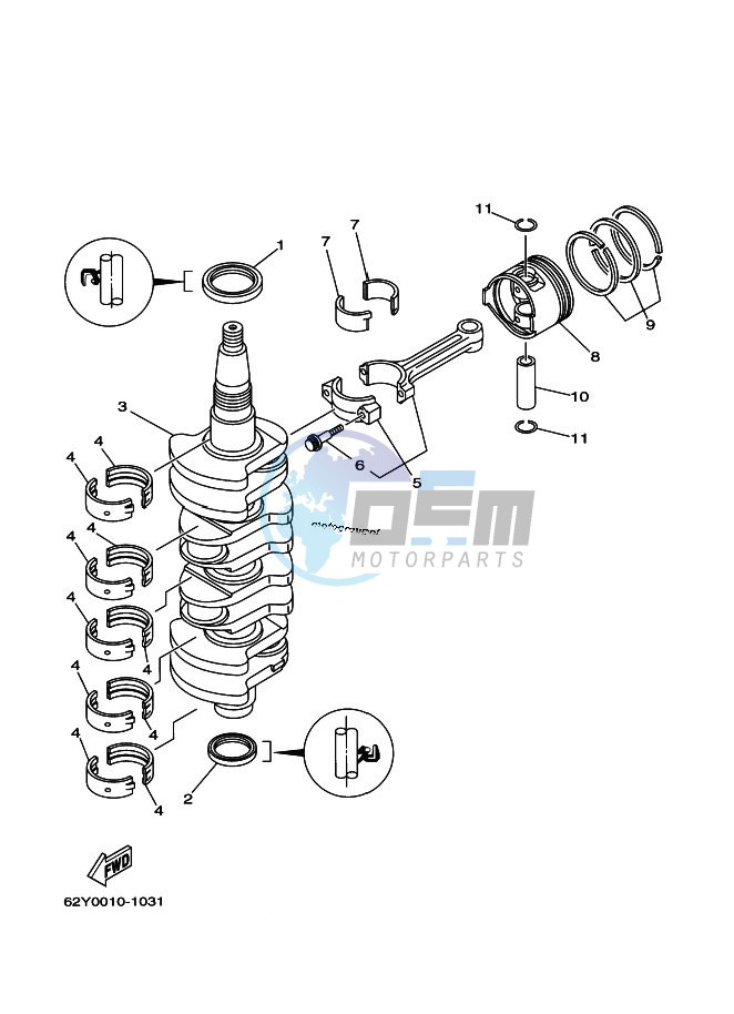 CRANKSHAFT--PISTON