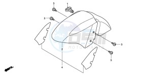 PES125 drawing FRONT FENDER