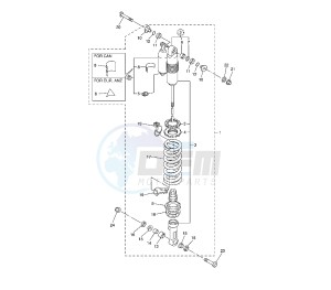 YZ F 250 drawing REAR SHOCK ABSORBER