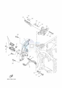 XTZ690 TENERE 700 (BMB9) drawing STAND & FOOTREST 2