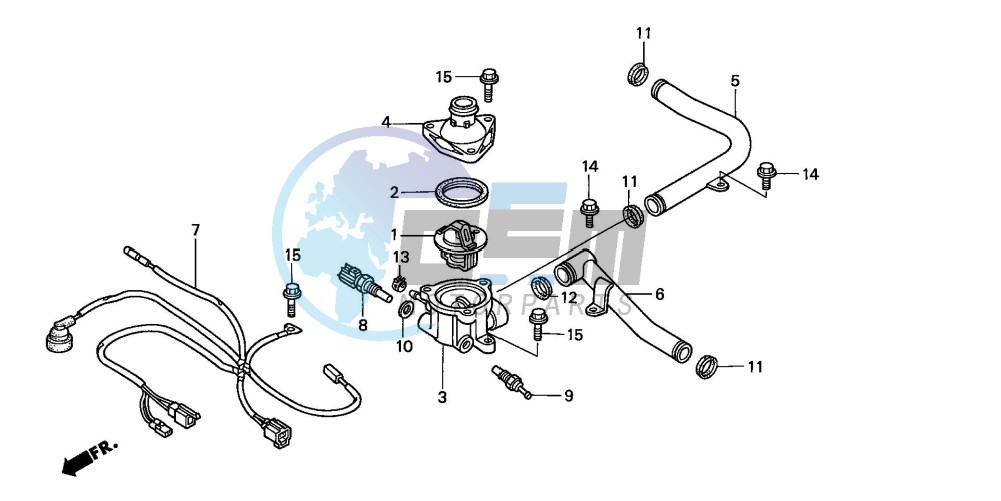 WATER PIPE/THERMOSTAT