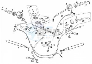 GPR - 50 cc VTHRF1A1A Euro 2 2T LC drawing Handlebar (Positions)