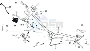 MIO 50 L6 drawing STEERING /  BRAKE LEVERS CPL.  L /R