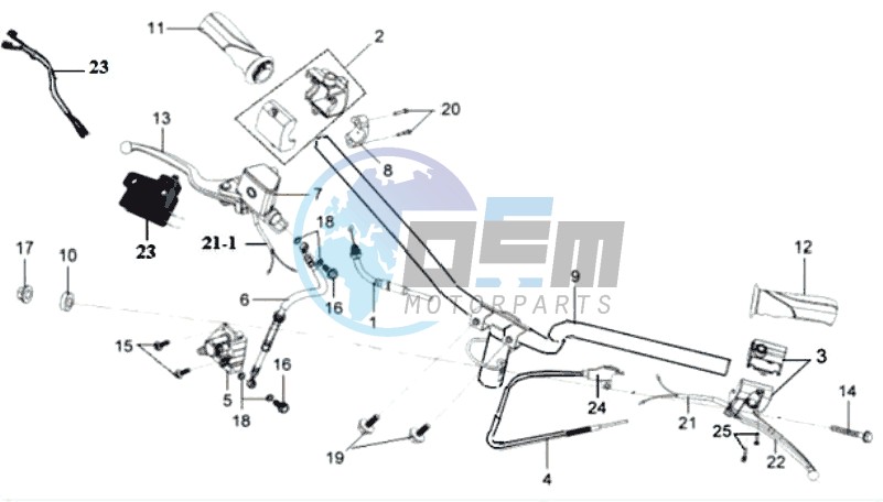 STEERING /  BRAKE LEVERS CPL.  L /R