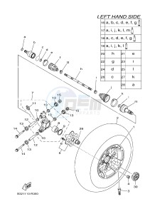 YFM700FWBD YFM70KPSJ KODIAK 700 EPS SPECIAL EDITION (B32D) drawing REAR WHEEL