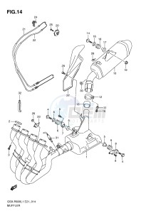 GSX-R600 (E21) drawing MUFFLER