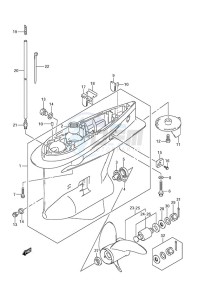 DF 200 drawing Gear Case (C/R)