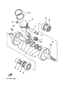 DT125 (3TTX) drawing CRANKSHAFT & PISTON