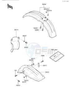 KX 500 C [KX500] (C1) [KX500] drawing FENDERS