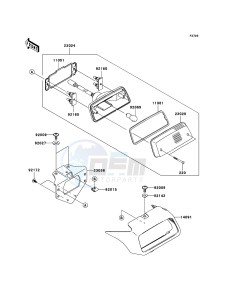 KFX700 KSV700B6F EU drawing Taillight(s)