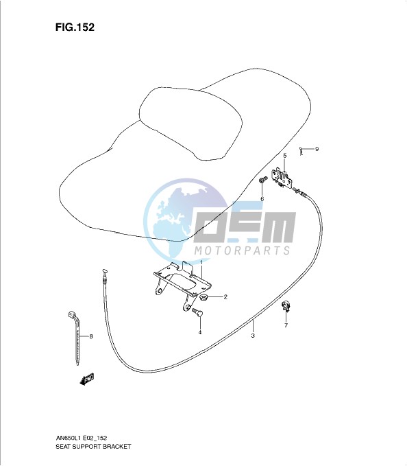 SEAT SUPPORT BRACKET (AN650AL1 E24)