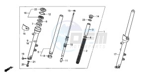 CBF1000T drawing FRONT FORK