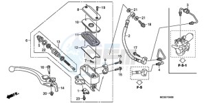 ST1300A9 UK - (E / ABS MKH MME) drawing FR. BRAKE MASTER CYLINDER