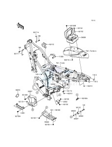 KLX250 KLX250SFF XX (EU ME A(FRICA) drawing Frame Fittings