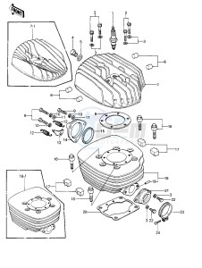 KE 250 B (B1-B3) drawing CYLINDER HEAD_CYLINDER